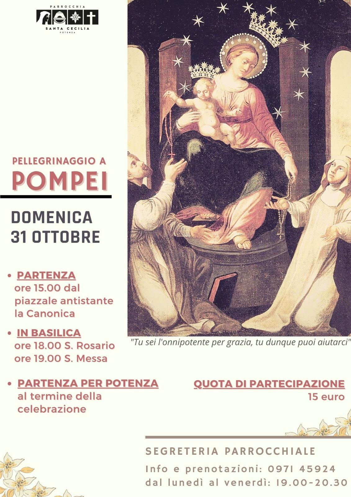 Pellegrinaggio a Pompei - 31 Ottobre